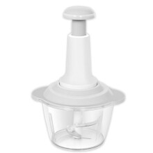 AEYTLOI Stainless Steel Manual Food Chopper for Fruits and Vegetables 1.5L White Multifunctional Vegetable Cutter Salad Maker