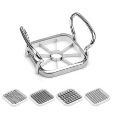 Multifunctional 5-in-1 Vegetable Cutter, Stainless Steel, Ergonomic Handle, Kitchen Slicer Dicer