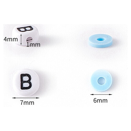 Perline piatte e rotonde in argilla per braccialetti, 6 mm, 7200 pezzi 2