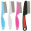 Nvzi-a pet comb set narrow dense teeth white large 2