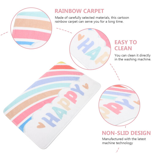 Regenboog antislip badmat 60x40cm 2