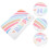 Regenboog antislip badmat 60x40cm 6