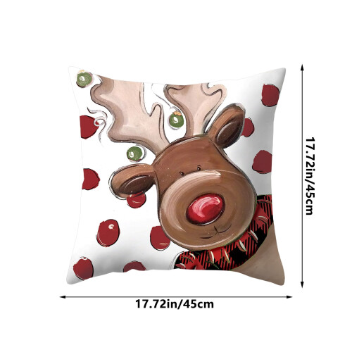 Conjunto de 2 capas de almofada de veludo cor pêssego, quadradas de 45 cm (17,72 polegadas). 2