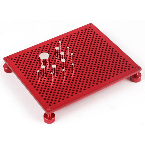 Gabarito para miçangas de arame quadrado de 4,57 x 5,51 polegadas com 30 pinos de metal. 1