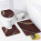 Marmor-Duschvorhang-Set, 4-teilig 4