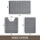 Sort badeværelsestæppesæt i memory foam, 3 dele 6