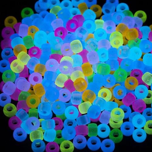 Perline Kandi 6x9mm luminose, confezione multipla da 1800 pezzi 2