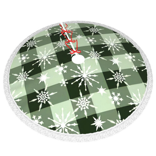 Christmas Tree Skirt Plaid 36 Inch 2
