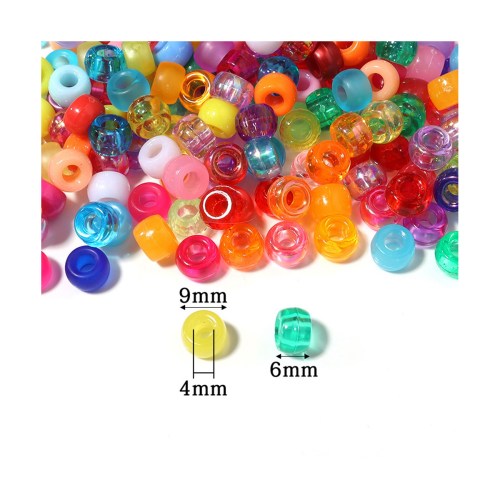 Perles Kandi transparentes 6x9mm, lot de 1800 pièces 1