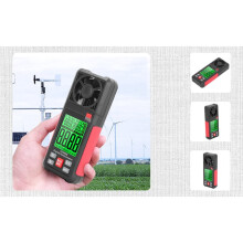 HABOTEST HT605S Cyfrowy Anemometr Ręczny Przenośny Miernik Prędkości Wiatru Miernik Prędkości Powietrza Wyświetlacz LCD Miernik Temperatury i