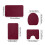 Badematten-Set aus Memory-Schaum, rot, 4-teilig 7