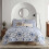 Federa per cuscino decorativo Levtex Home Lorence, blu navy e bianco. 3