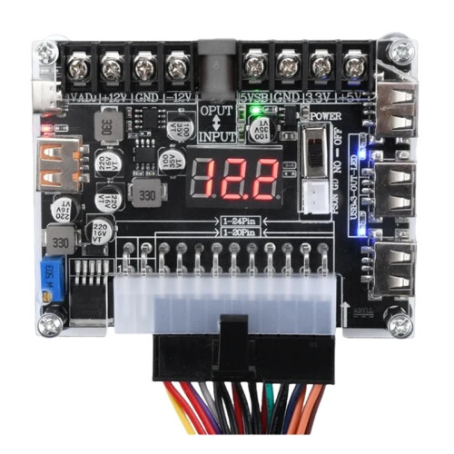 20/24 Pin Atx Voedingsadapterbord PC Computer Voedermodule Adapter Verstelbare Spanning  Digitale Weergave Geen Behuizing 1