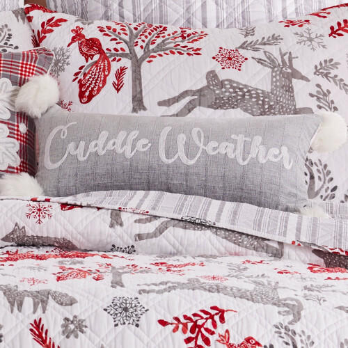 Διακοσμητικό μαξιλάρι Levtex Home Winterland 12x24 σε γκρι 1