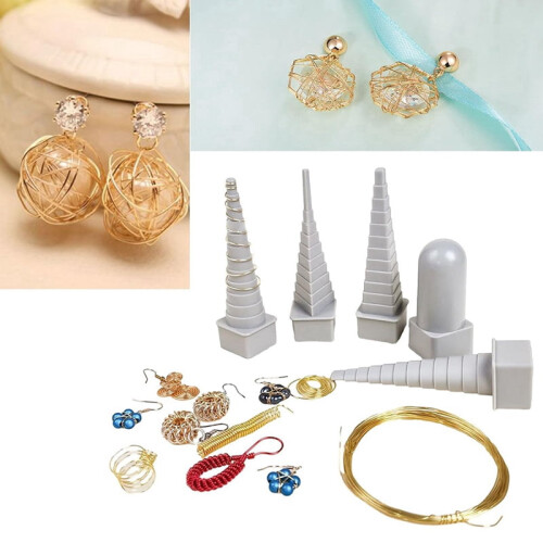 Conjunto de pinos de arame redondos e quadrados para pulseiras e brincos. 1
