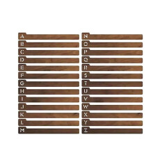 26 Stuks Alfabetische Vinylplaat Scheidingswanden voor Houten Plank Organizer, Record Alfabet Scheider voor Albums en Boeken
