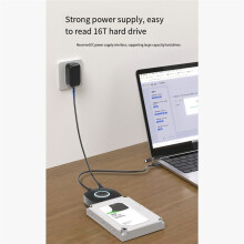 USB 3.0 to Hard Drive Cable 2.5-Inch 3.5-Inch Mechanical Solid-State Drive Converter with 12V 2A Power EU PLUG