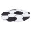 Round Soccer Rug Black and White Check 5x5 ft 4