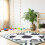 Round Soccer Rug Black and White Check 5x5 ft 5