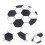 Round Soccer Rug Black and White Check 5x5 ft 6