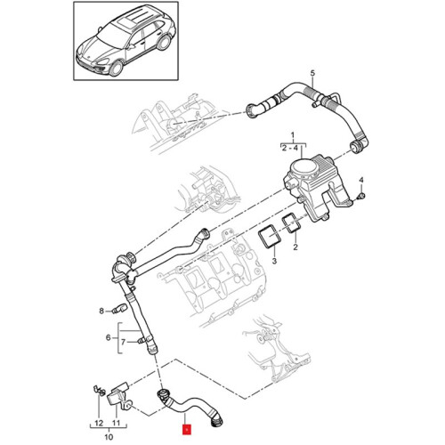 Crankcase Breathing Hose 95510725150 Suitable for  970 958 2