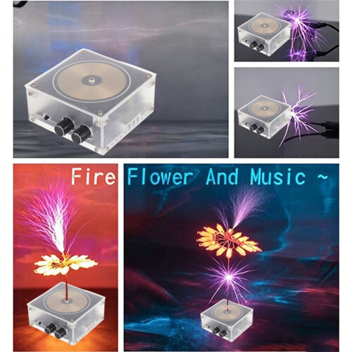For  Coil Music  Plasma Loudspeaker Artificial Electric Arc Wireless Speaker Science Experiments Mode US 2