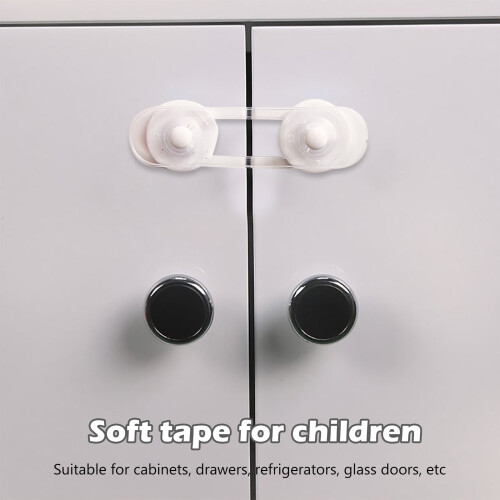 Children Security Locks Transparent Cabinet Door Latch Set 2
