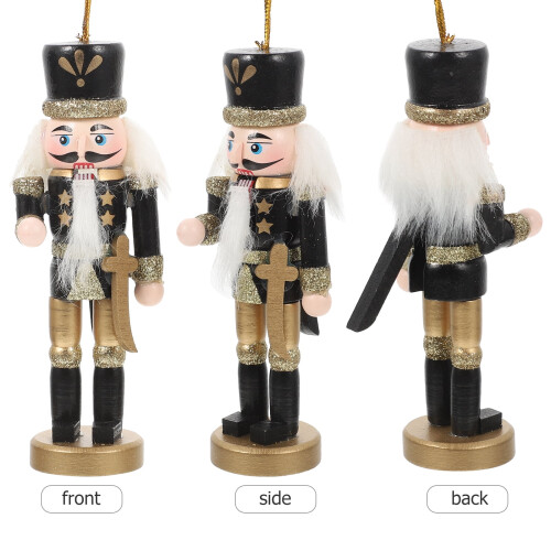 Christmas Nutcracker Ornament Wooden Soldier Set 4pcs 1