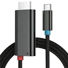 USB C to -Compatible Cable Adapter Dock Station, 4K@60Hz Portable Travel TV Dock Connector for 2