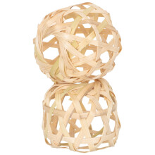 Lot de 2 lanternes en bambou avec abat-jour boule en rotin, abat-jour de rechange pour petites lampes