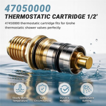 47450000 Thermostatic Cartridge Fit for Grohe 1/2'' Thermostatic Shower Valve GR-47450000 - Replace for Grohe Thermo