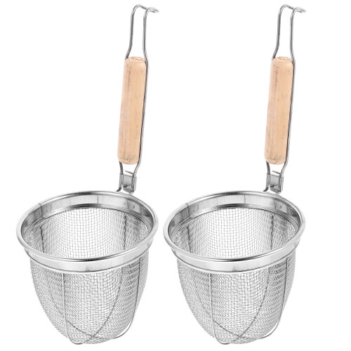 Stainless Steel Pasta Basket with Handle 2-Pack 2