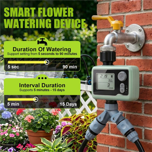 Sprinkler Timer Automatic Garden Watering Timer Waterproof Intelligent Digital Hose Faucet Irrigation Controller G3/4 1