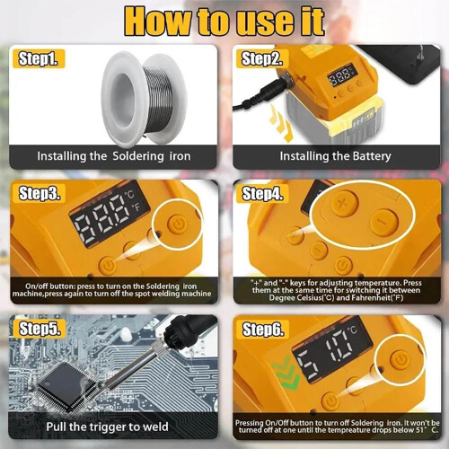 Cordless Soldering Iron 60W 180-480C 2