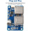 Hub USB 2.0 Módulo Divisor de 1 para 4 Hub USB Sem Driver Hub USB de 4 Portas Interface Tipo-C 2