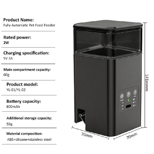 Automatic Fish Feeder for Aquarium Adjustable Fish Feeder Automatic Dispenser with Timer for Vacation Weekend or Daily 1