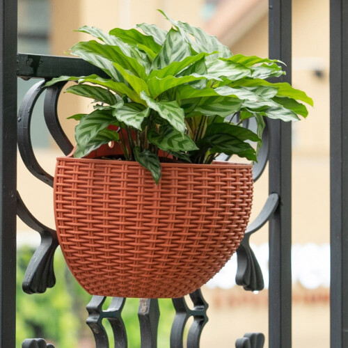 Väggmonterad plastblomkruka utomhushängande korg 1
