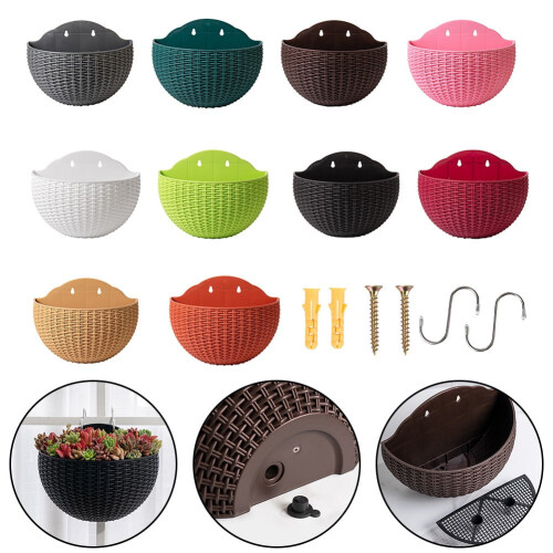 Väggmonterad plastblomkruka utomhushängande korg 2