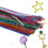 Sparkle Pipe Cleaners Foil Wire Stems Orange 100PCS 2