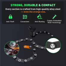 Elektrische Scooter Slot - Zware Anti-Diefstal Opvouwbare Combinatie Fiets Slot voor Ebike Compacte Beveiliging Opvouwslot, 1PC