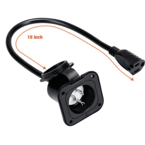 NEMA 5-15P Flanged Inlet Plug 15A 18 inch 2