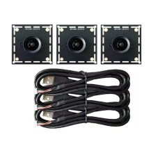 3PCS GC2053 2MP 1080P 100-Degree USB Camera Module USB Free Drive with 3 Meters Cable for Automatic Scoring System