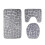Ensemble de 3 tapis de bain lavables gris uni 3