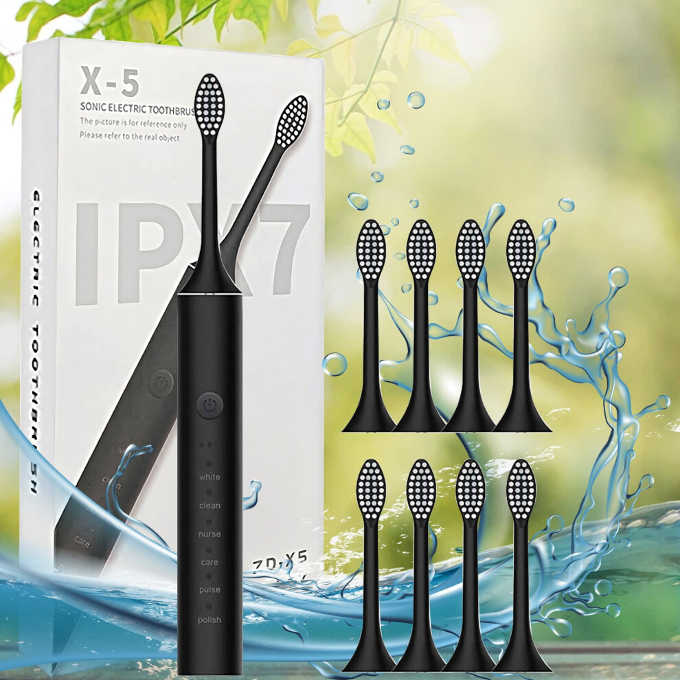 Electric Toothbrush with 8 Brush Heads and 6 Speeds