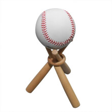 Wood Baseball Holder Stand 18 x 1.5 cm