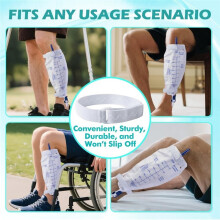 Anti-Slip Catheter Leg Bag Strap, Adjustable Hook-and-Loop Thigh Placement, for Foley Drainage Bags Reusable, Washable