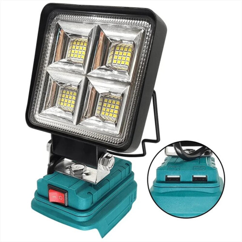 64 LED Cordless Work Light, 4 Inch Spotlight, Rechargeable Light for  18V Battery 2