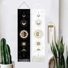 Bohemian tapestry wall hanging cotton linen 51.2x12.8 in