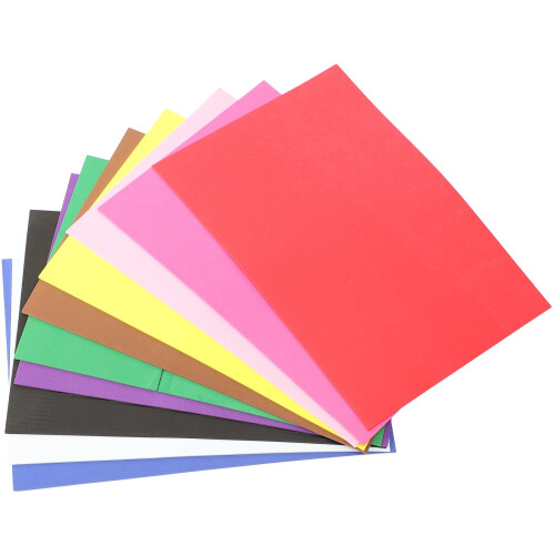 Foam Paper Craft Sheets Orange A4 10 Pieces 1