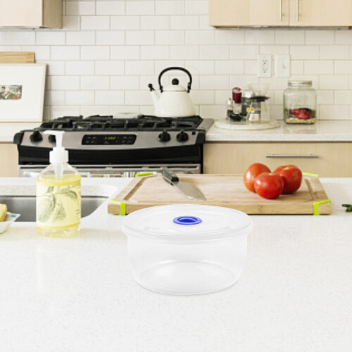 Contenitori per alimenti rotondi in plastica trasparente, ermetici e con coperchio 2